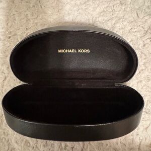 Michael Kors Brown Oval Eyeglass Case